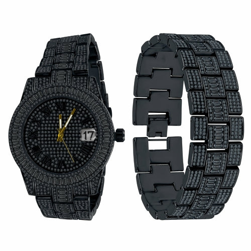 OYSTER CRYSTAL STONES WATCH SET | 530753